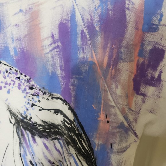 ONE of the KIND  Long Sleeve Hand Painted Sweater - Picture 3 of 4